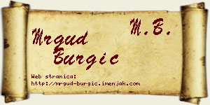 Mrgud Burgić vizit kartica